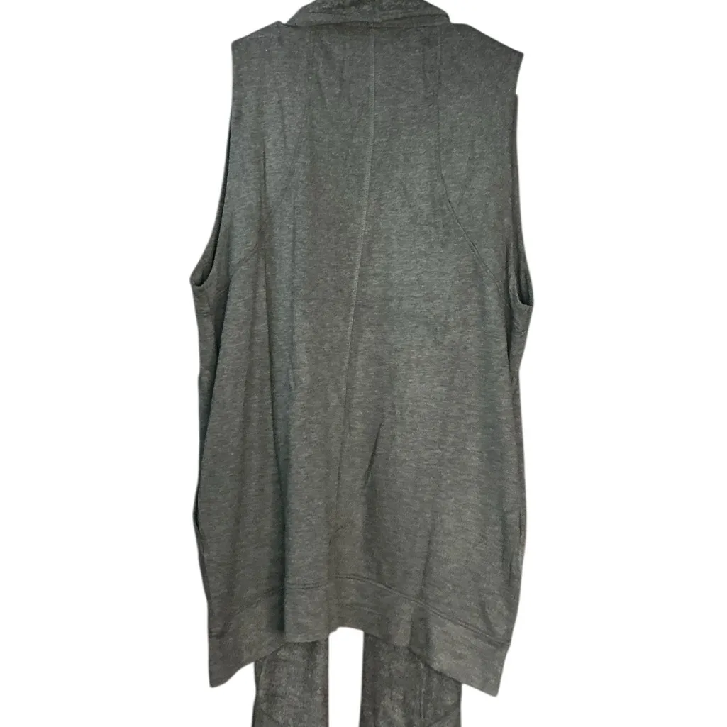 Mono B Charcoal Sleeveless Drape Vest Gray Size undefined - Image 3