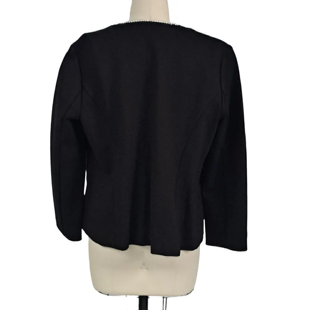 Alfani black blazer with silver ball detail around hem size 14p - Image 4