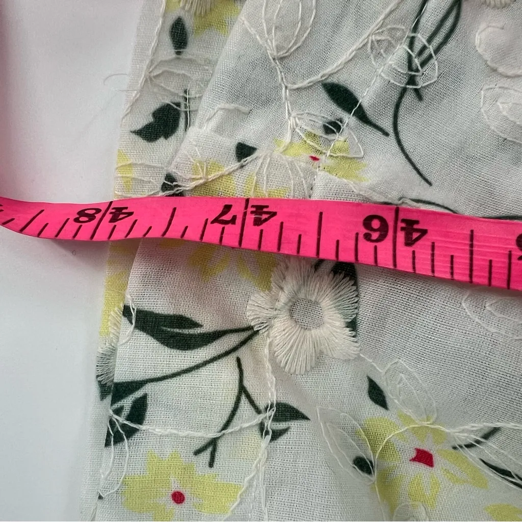 En Saison Lou Lou Midi Embroidered Dress Floral Sz L White Size L - Image 9