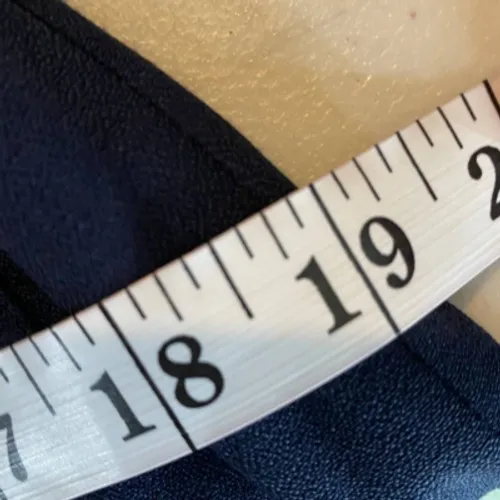 Danny & Nicole New York Midi Dress 8 Petite Dark Navy Red Double Breasted VTG - Image 8