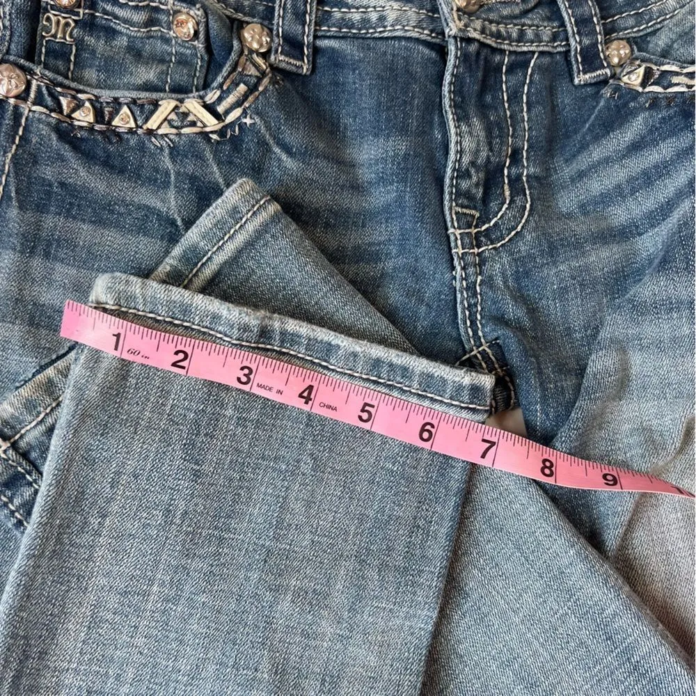 Miss Me Signature Straight Embellished Flap Pocket Jeans - Image 13