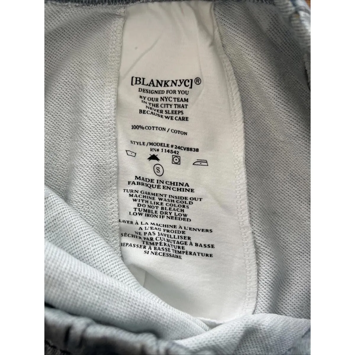 BlankNYC Sweat Shorts S Blue - Image 4