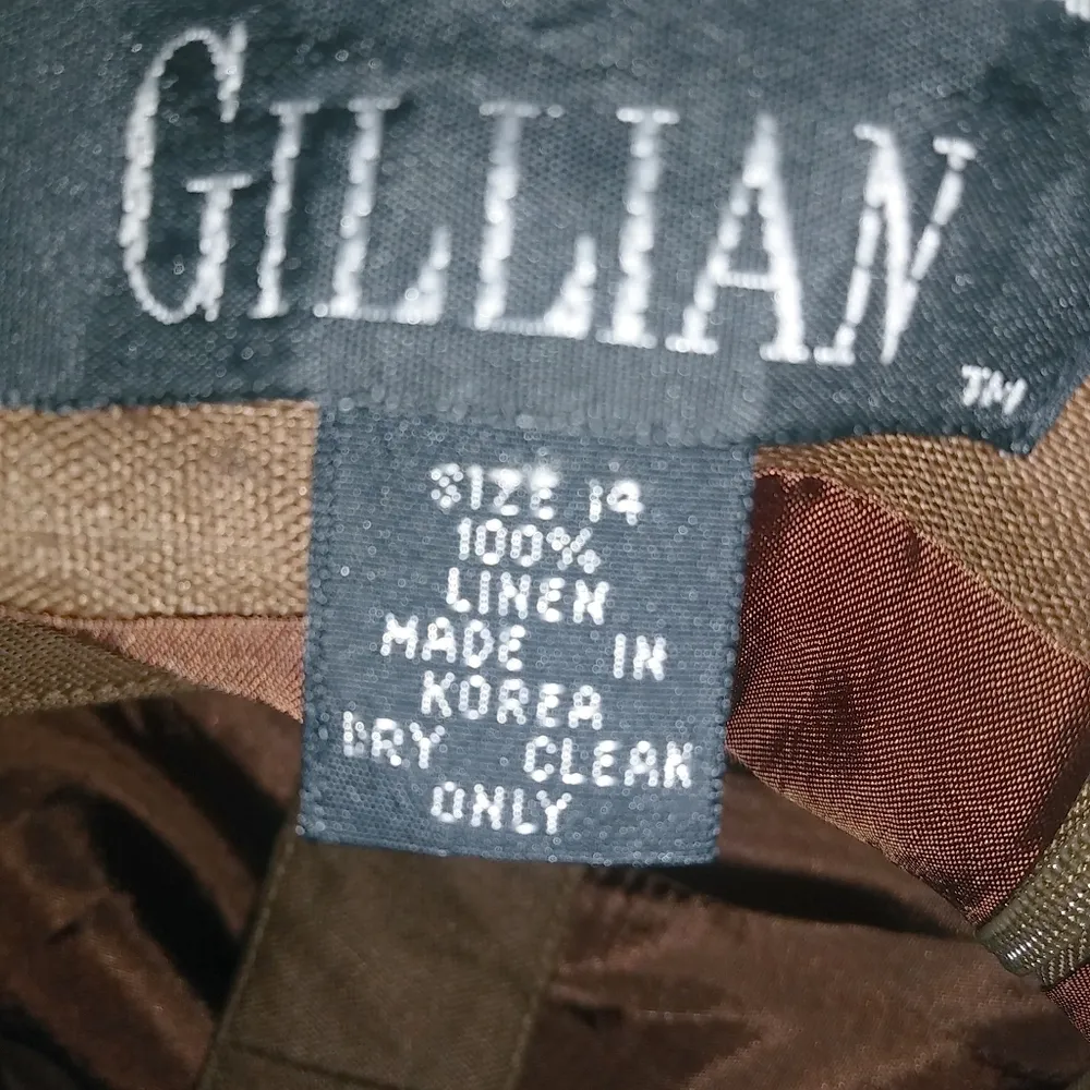 Gillian for Neiman-Marcus 14 Linen Halter Midi Shift Dress in Caramel - Image 10