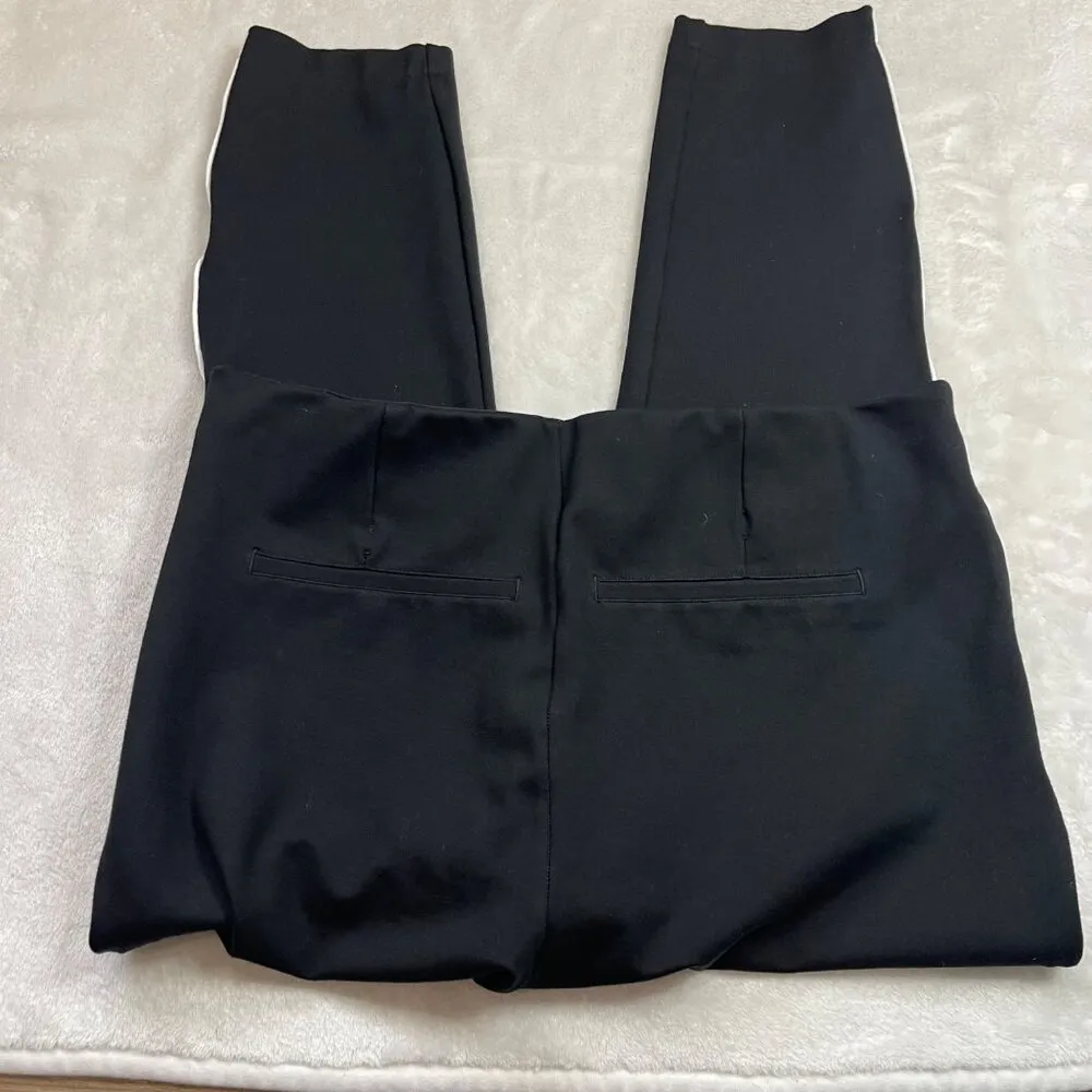 Spanx The Perfect Skinny Ankle Pant Women's Plus Size 1X Black with White Piping - Image 12