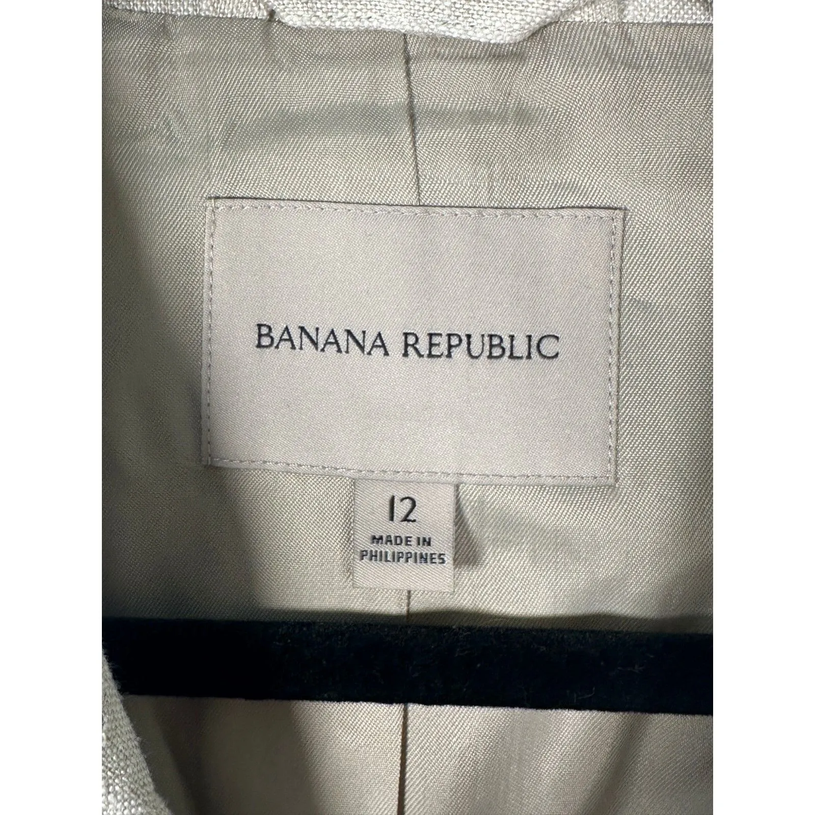 Banana Republic Palma Linen Vest Natural Beige Size 12 - Image 5