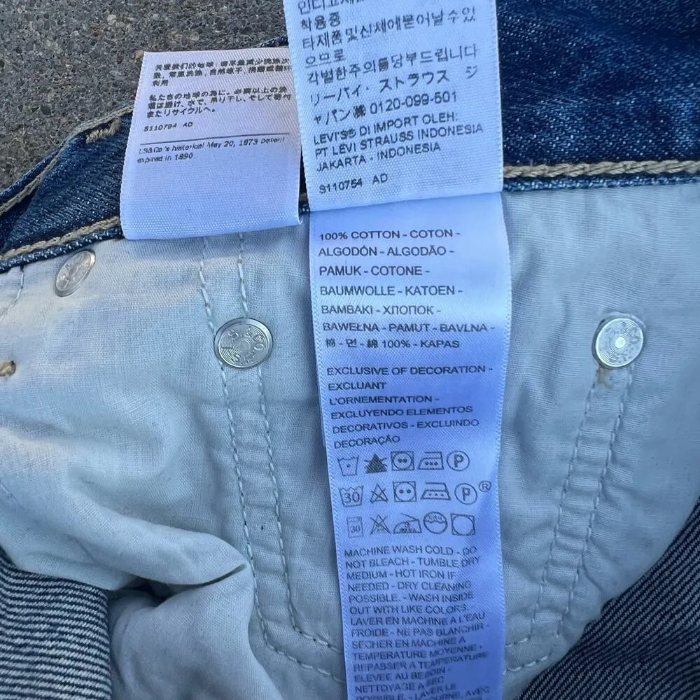 Levi’s Low Pro Straight Jeans Medium Wash 90s Style Denim Size 28 - Image 6