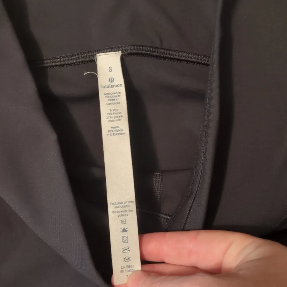 Lululemon deep coal train time 7/8 25" leggings size 8 - Image 4