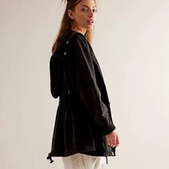Free People Surplus Future Parka Jacket Size S Black Grunge Gorpcore - Image 3