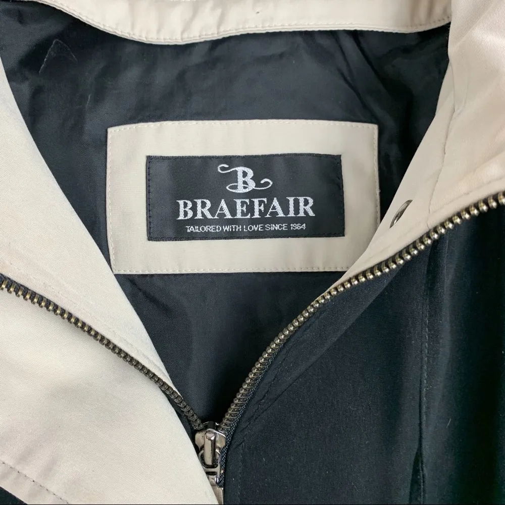 Braefair Black Tan and Plaid Jacket Coat Size L - Image 12