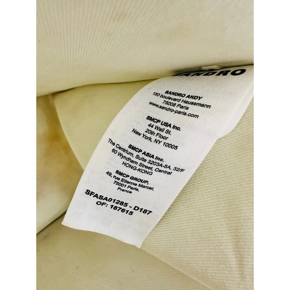 SANDRO Women's Blue Floral Print Magnetic Closure Frayed Edges Kasbah Tote Bag - Image 10