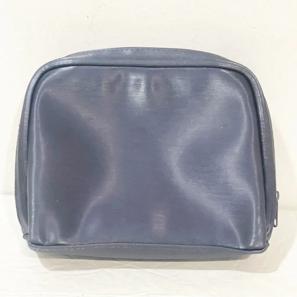 Christian Dior Parfume Blue Vinyl Cosmetic Bag‎ Zipper - Image 5