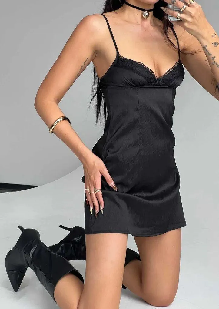 Dale Mini Dress Black - Image 2