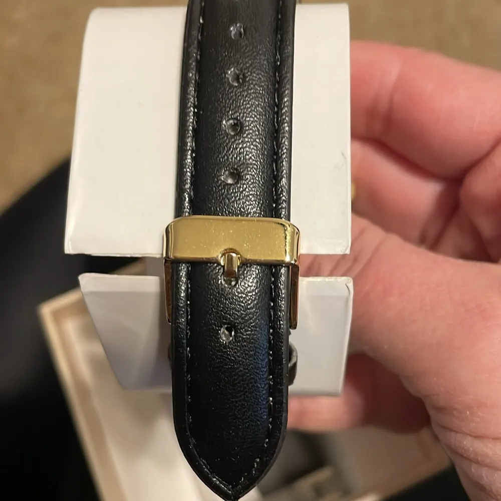 Fashion Watch with Gingham Face Black - Image 2