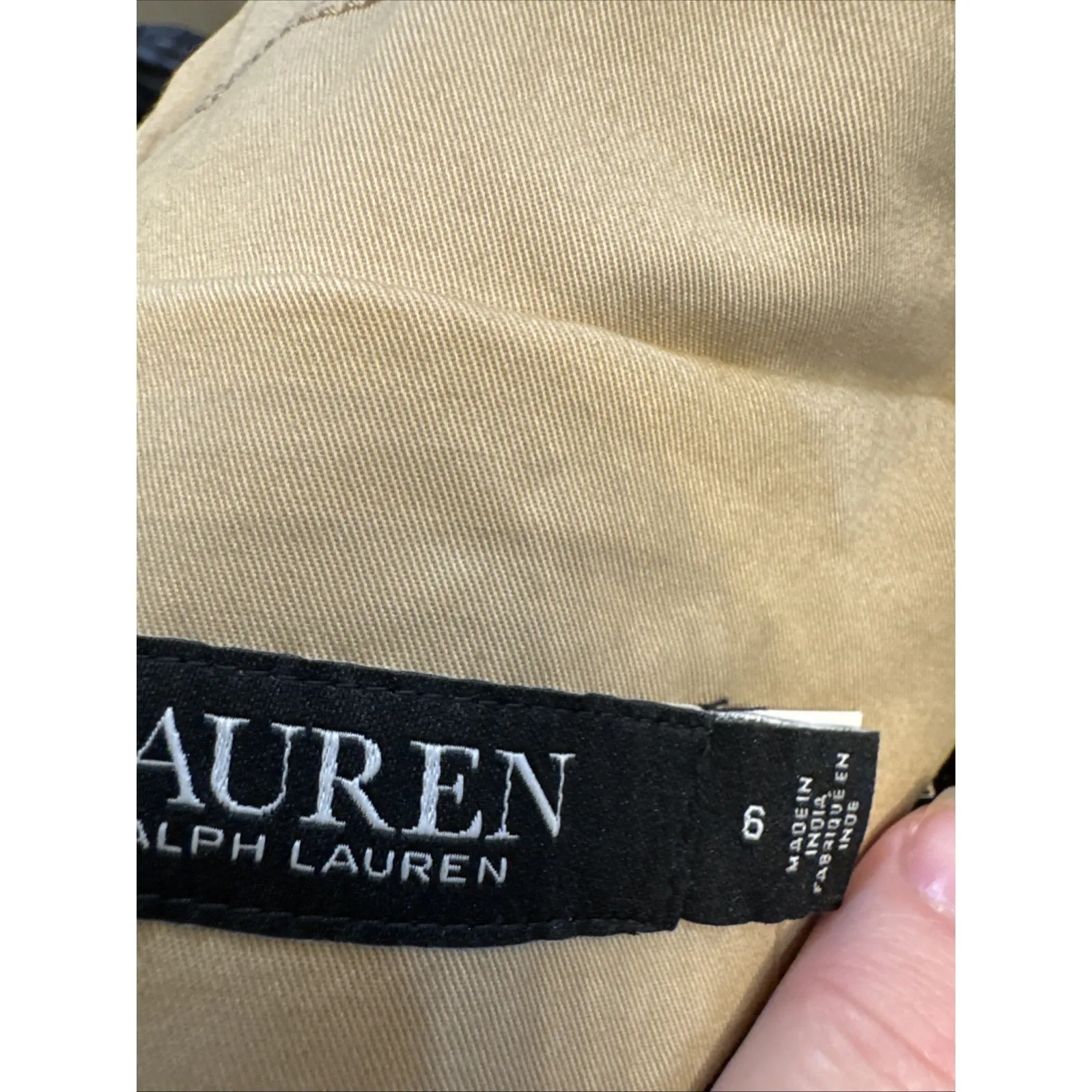 Lauren Ralph Lauren Double-Breasted Tan Belted Safari Dress Size 14 Trench Coat‎ - Image 11