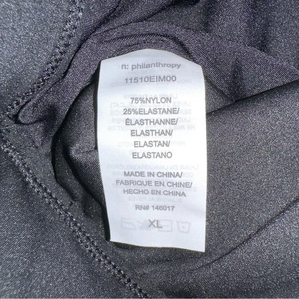 NWT n:Philanthropy Roxbury Cutout Black Long Sleeve Cropped Top XL - Image 6