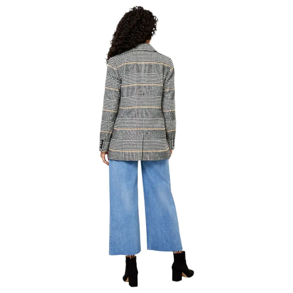 Loft Plaid Modern Blazer Oversized Slouchy Houndstooth Size 10 As Seen On TV - Image 3