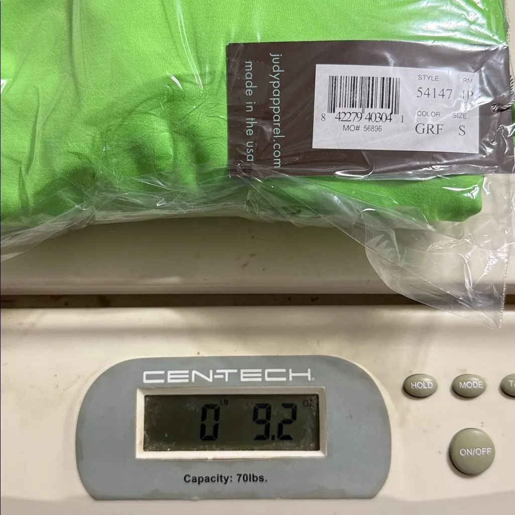 Judy P women’s size small green 3/4 sleeve scoop neck t - Image 10