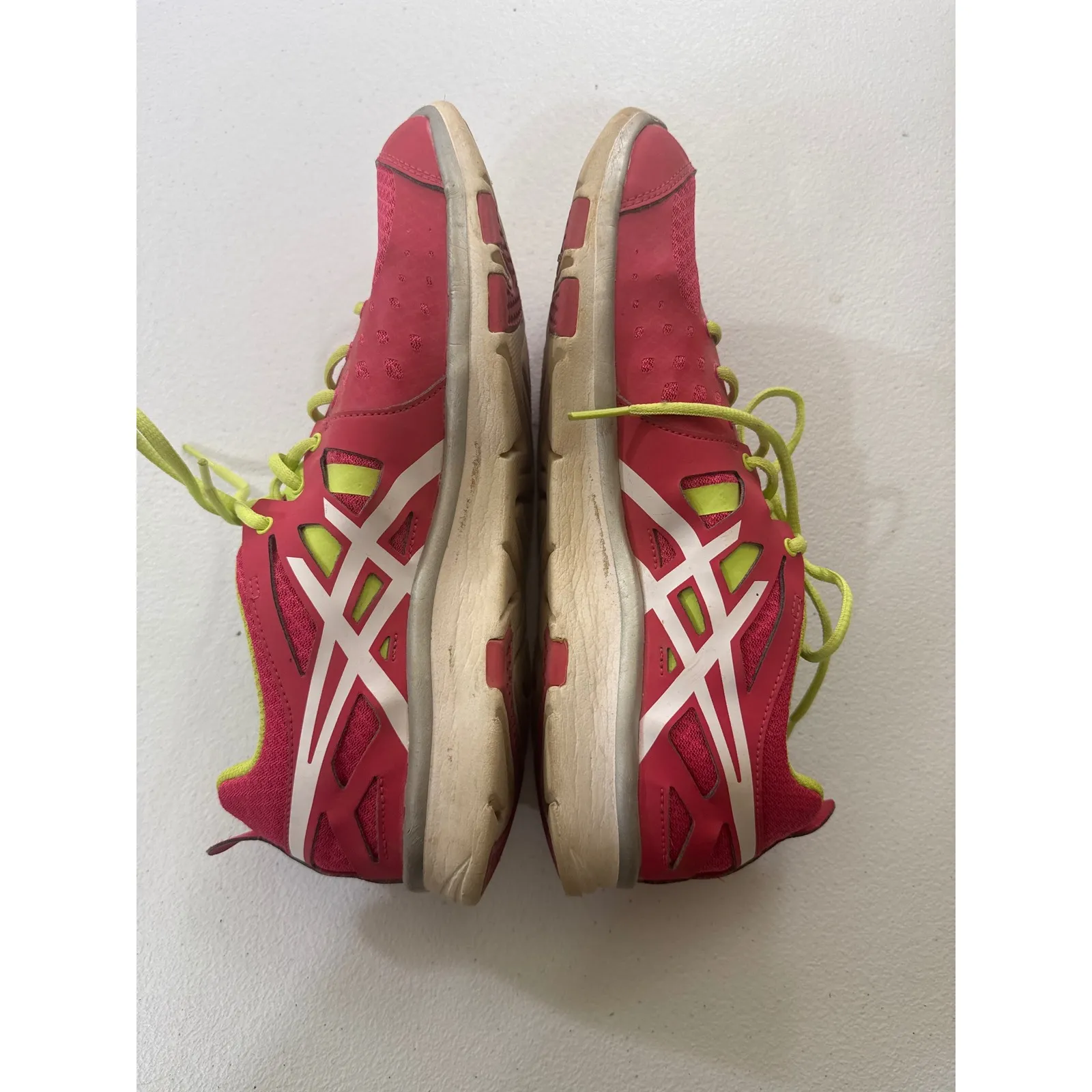 ASICS‎ S398Y Women's Running Shoes Pink Neon Yellow Size 11 Athletic Sneakers - Image 8
