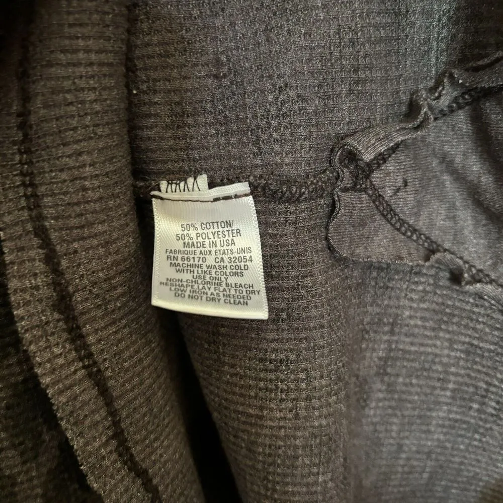 We The Free People Top Womens Large Multicolor Animal Print Waffle Knit Blouse - Image 8