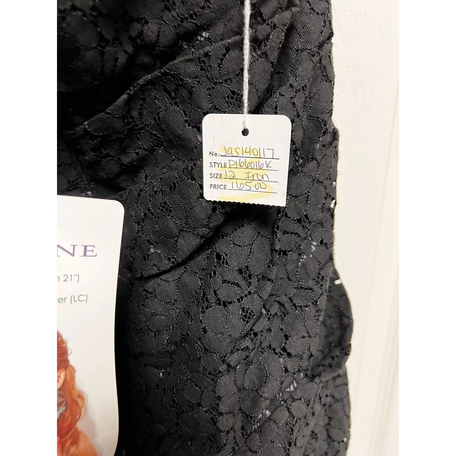 NWT $165 Jasmine Dress Women's Size 12 Black‎ Scrunch Lace Sleeveless  DAXc - Image 7