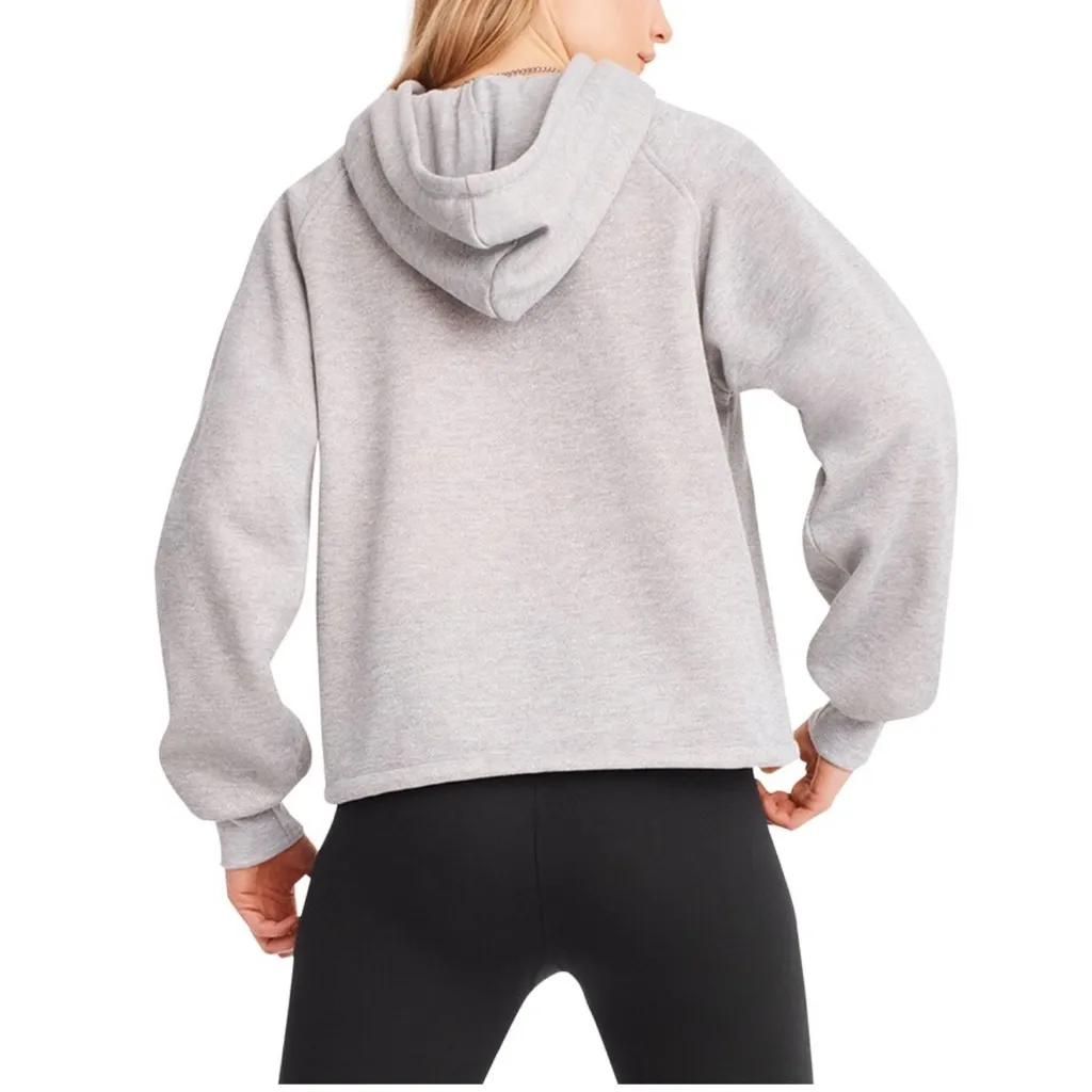 DKNY Sport Green Bay Packers Heather Gray Cropped Hoodie – Size M NWT Sparkly - Image 4