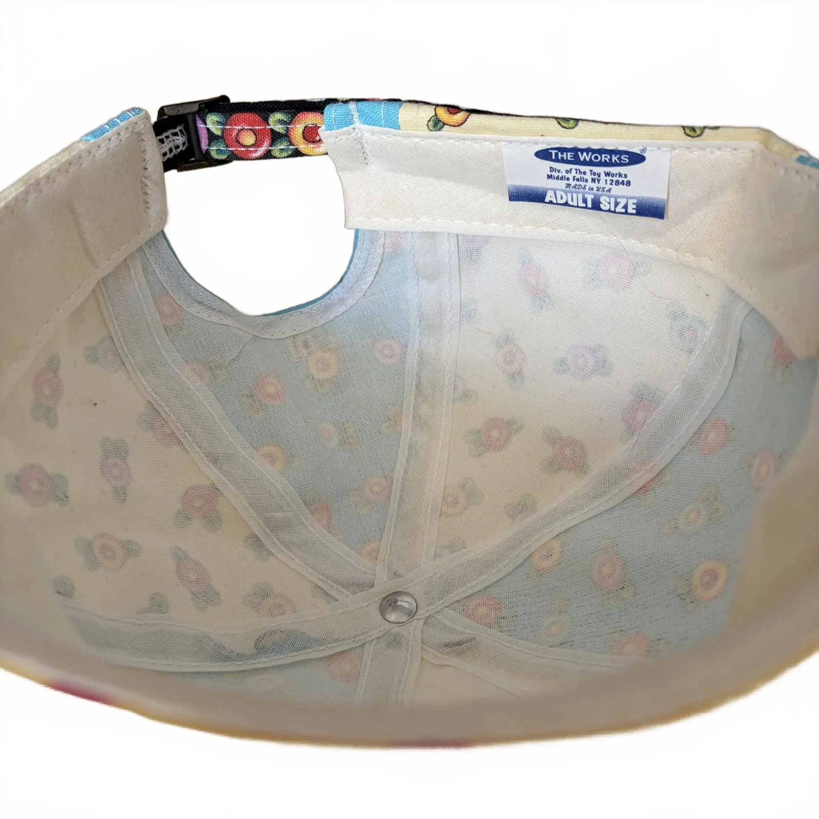 Mary Engelbreit Cap Hat All Over Print AOP I'm In Charge Here Cottage 80s Vtg Blue - Image 5