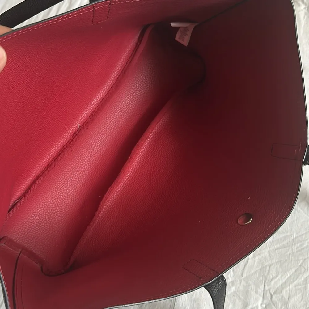 Tommy Hilfiger Shopper Tote Bow Pebble Stripes Faux Leather Star Logo - Image 5