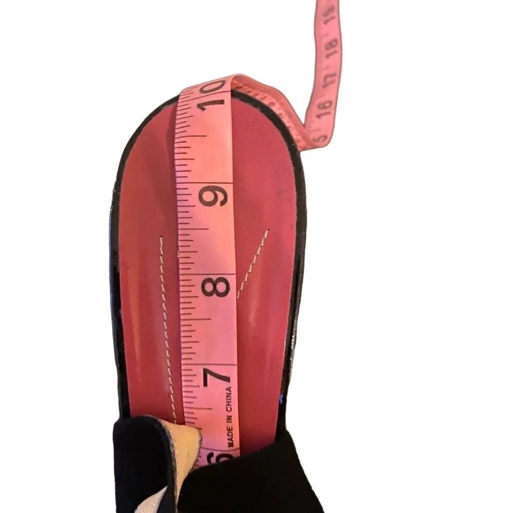 Kate Spade black patent leather heeled shoes size 10 made in Italy - Image 6