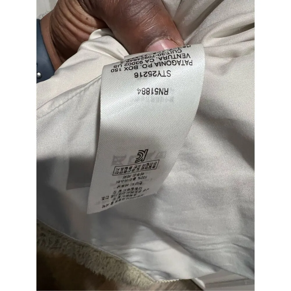 Patagonia Women’s Los Gatos Fleece Vest Size Small Beige Sherpa Zip Up 25216 - Image 8