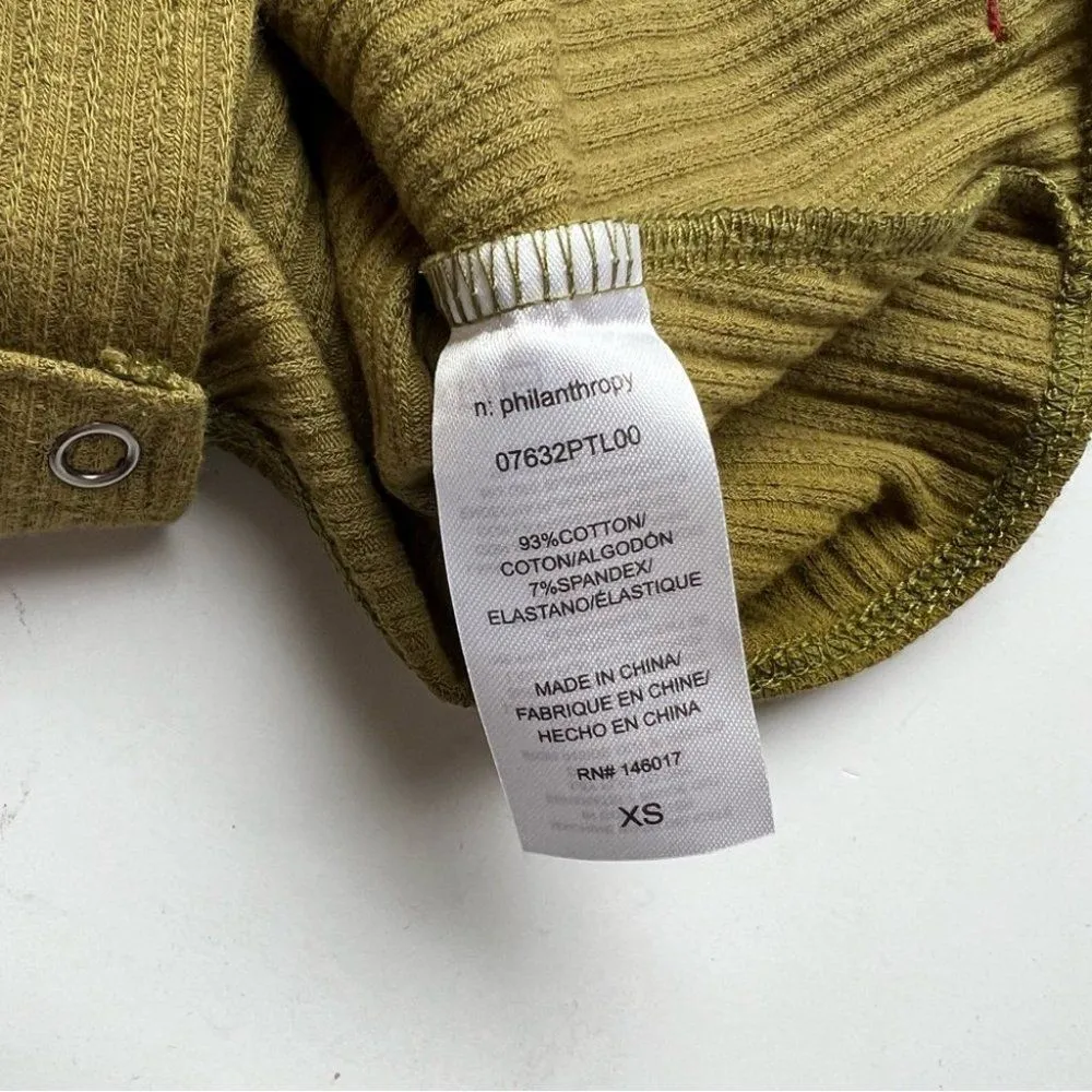 n:PHILANTHROPY Langley Olive Bodysuit Size X-Small NWT - Image 6
