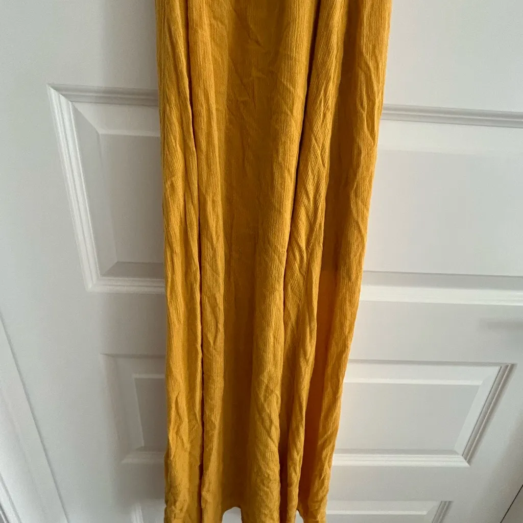 Lulus Wrap Maxi Dress Yellow Size M - Image 10
