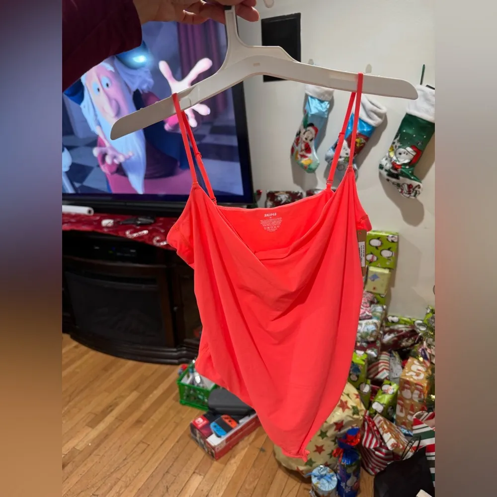 Size XL fits everybody Cami bodysuit top thong nectarine NWT - Image 7