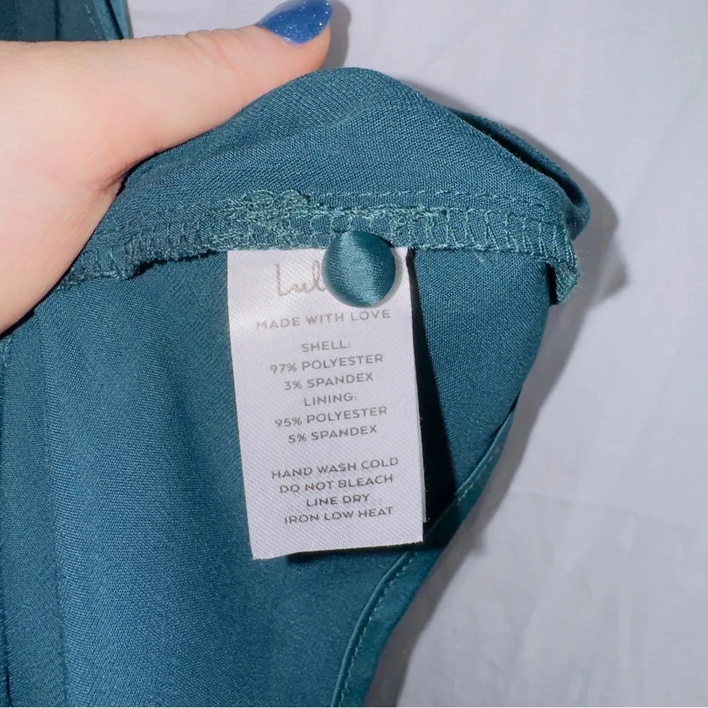 Lulus Sleek Sweetheart Teal Green Satin Surplice Mini Dress size XL - Image 7