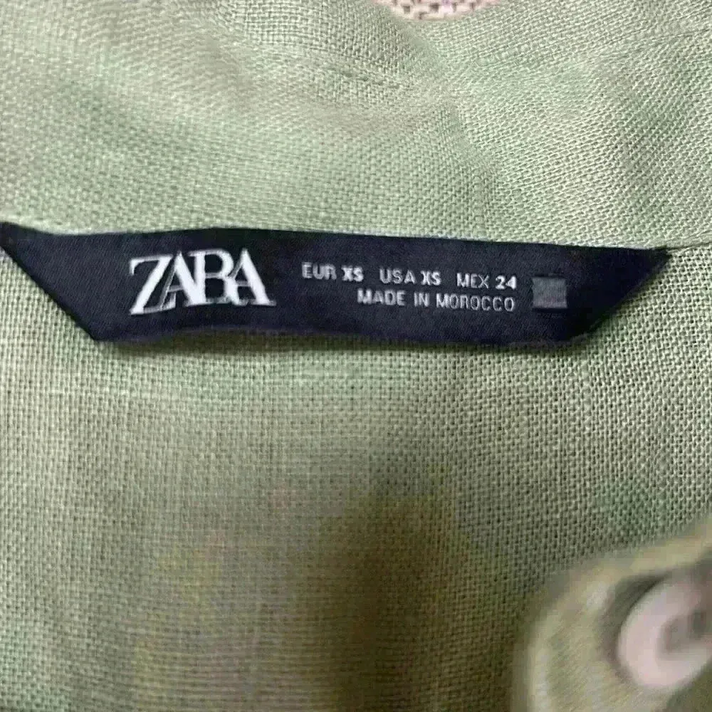 Zara Oversized Green Linen Blend Button Down - Image 5