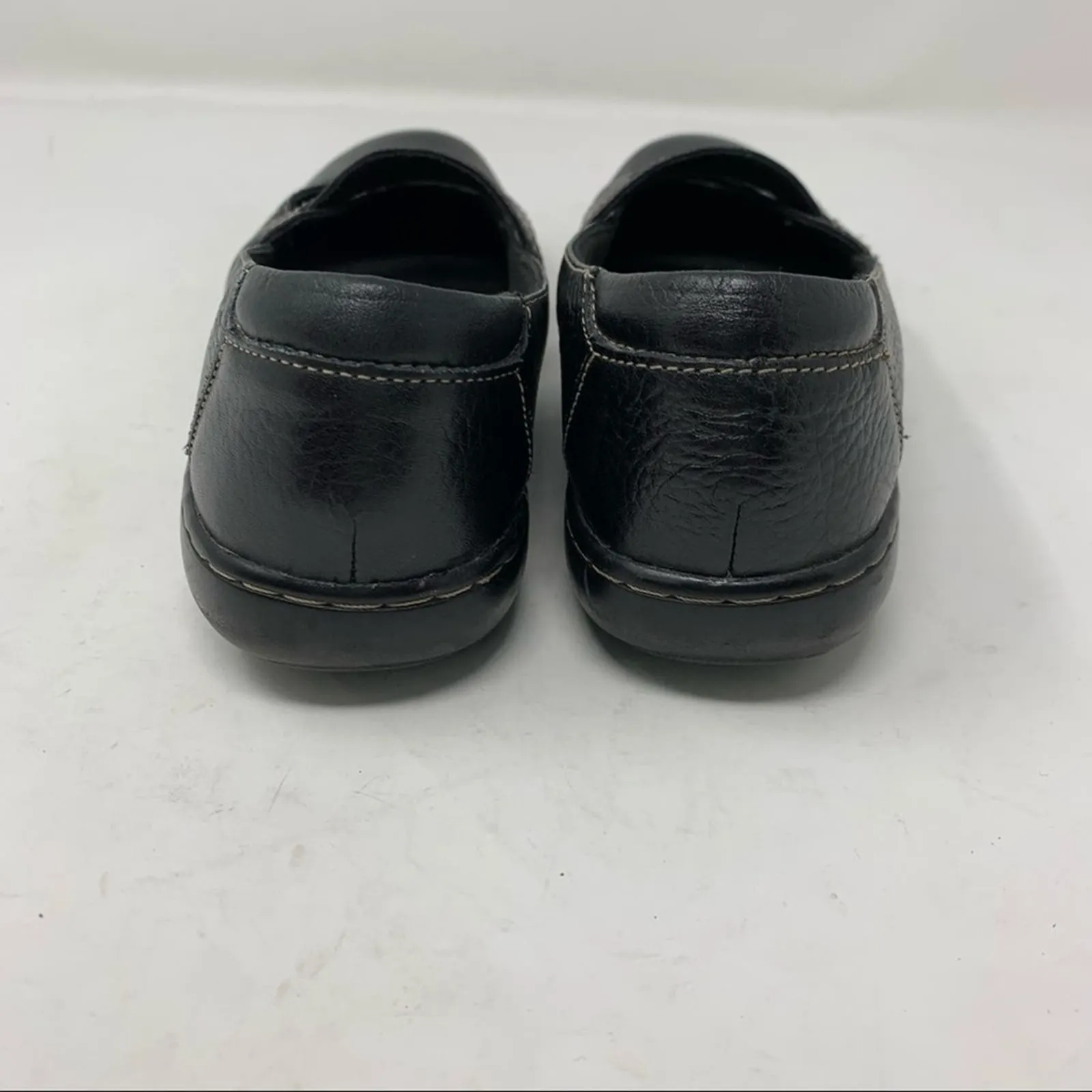 Clarks Bendables Sixty Cruise Black Tumbled Leather Mary Jane Slip On Loafer 7.5 - Image 3