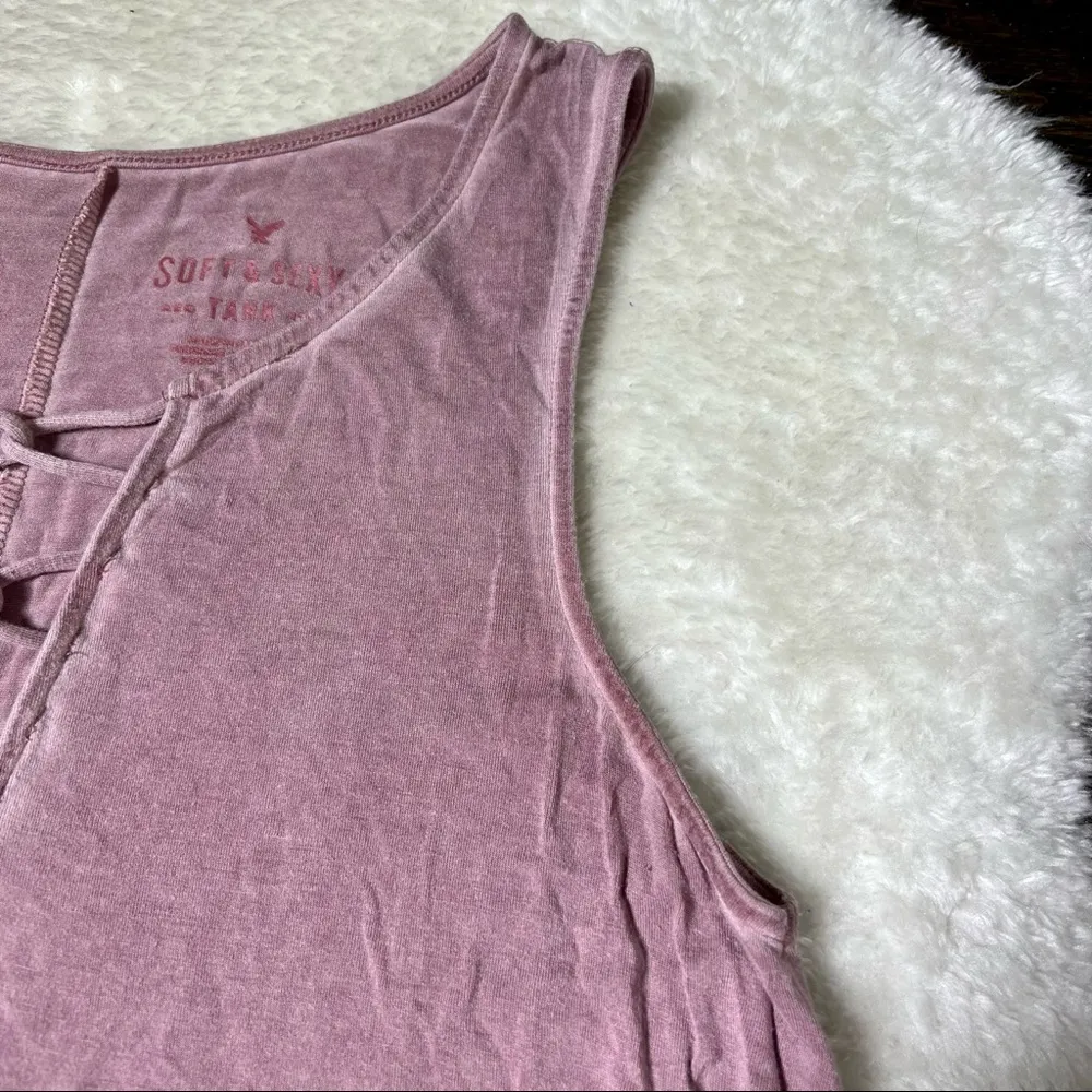 Soft & Sexy Dusty Pink Sleeveless Crisscross Tank Top - Image 6