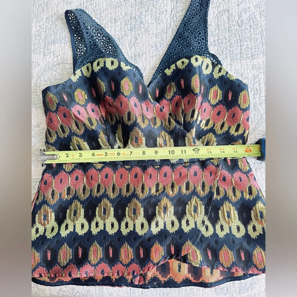 Antropologie HD In Paris Womens Size 14 Blue Blouse - Image 5