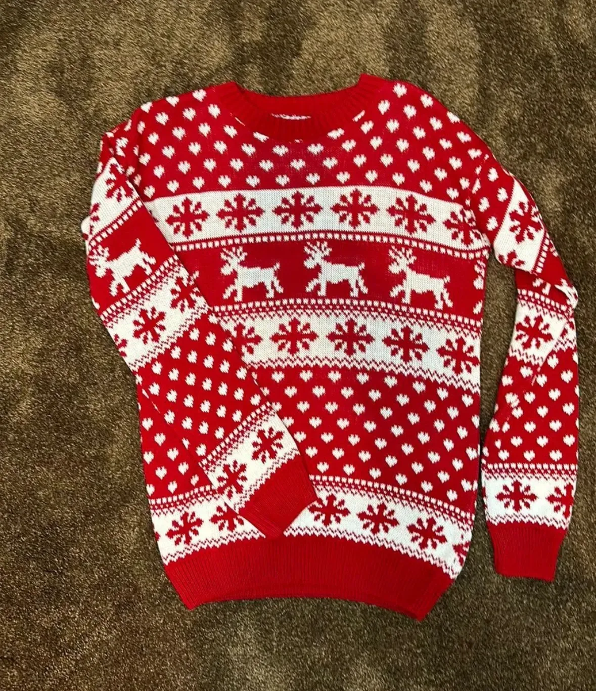 Christmas Sweater Red Size M - Image 4