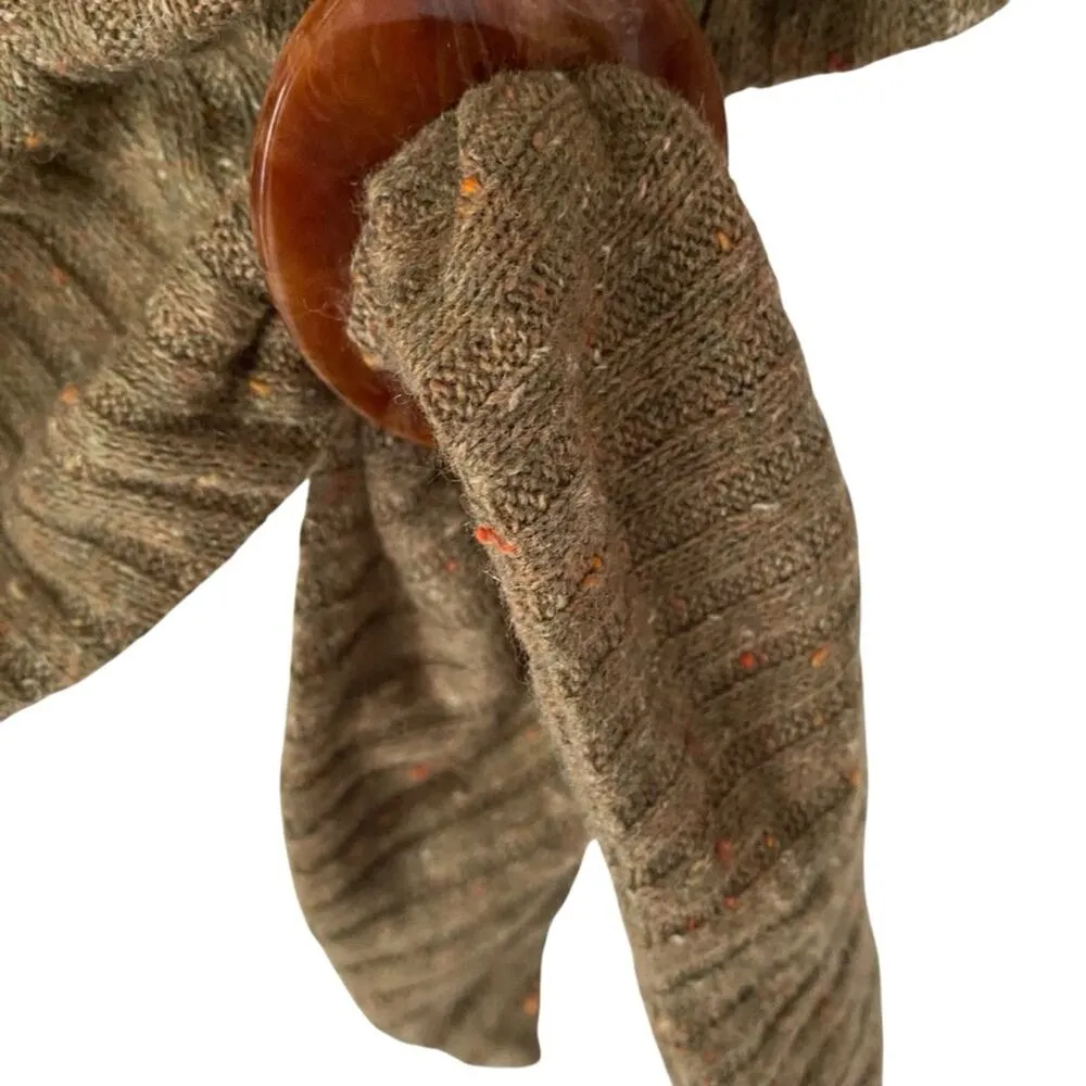 Majorelle Damien Wrap Mocha Brown Ribbed Sweater size small - Image 6