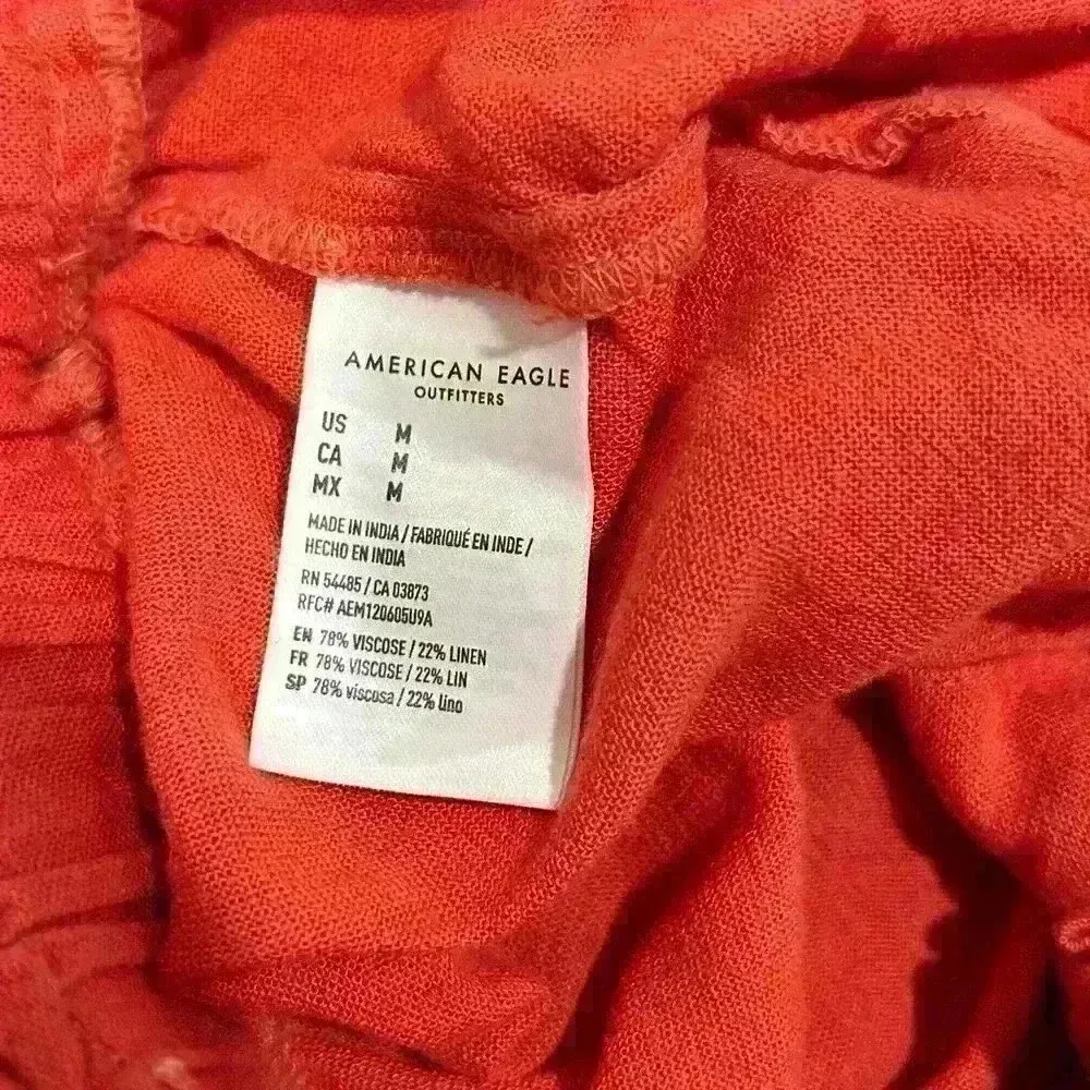 American Eagle Women’s Pull On Coral Mini Stretch Shorts Size M - Image 4