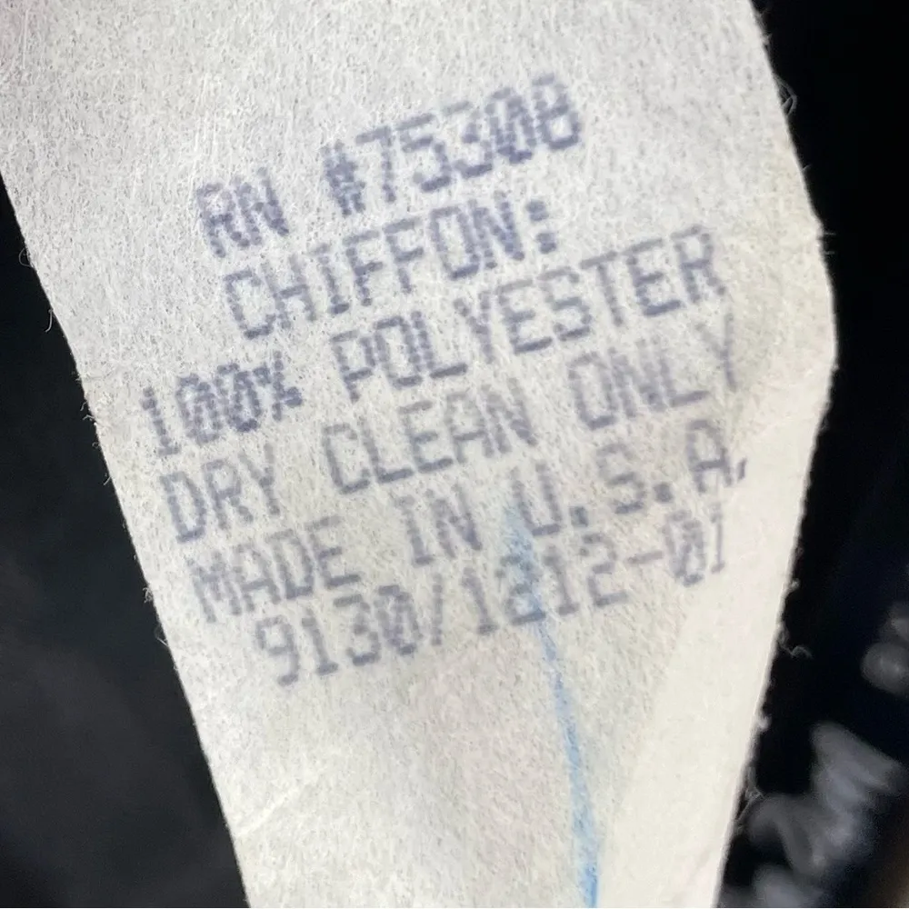 Vintage 90s Y2K Zum Zum by Niki Livas Chiffon Halter Full Gown Whimsygoth Gothic Black Size 2 - Image 10