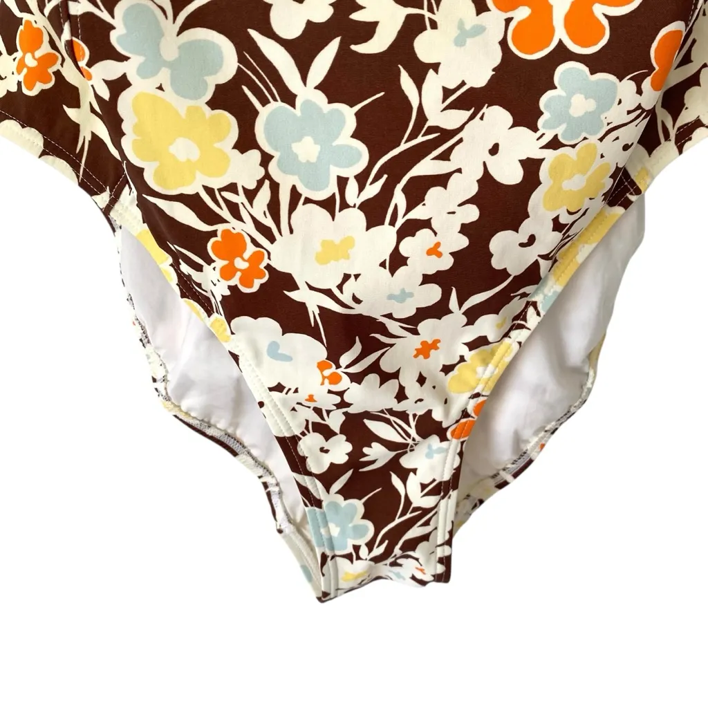Tory Burch Lipsi Floral Print Underwire Balconette One Piece Swimsuit medium - Image 6