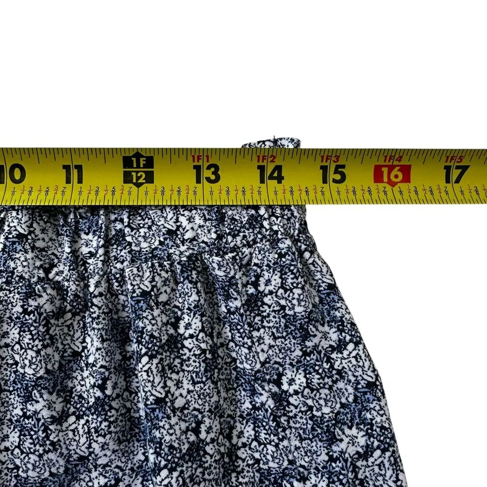 Rachel Roy Blue Floral Tiered Layered A-line Skirt Women Size Large | 67-2 - Image 7