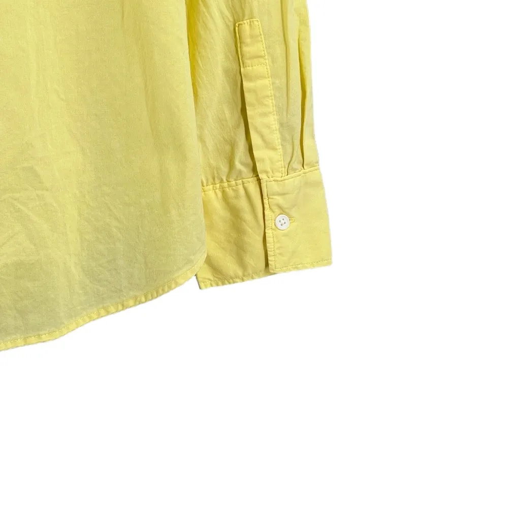 Outerknown Womens Shirt Yellow Button Up Long Sleeve Organic Cotton Small - Image 3