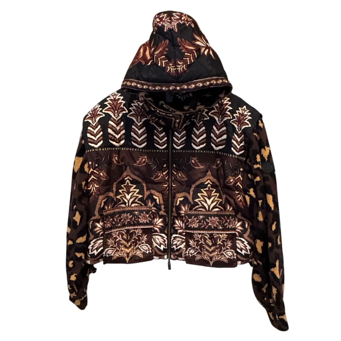 Farm Rio Brown Winter Ainika Puffer Jacket Size Medium - Image 8