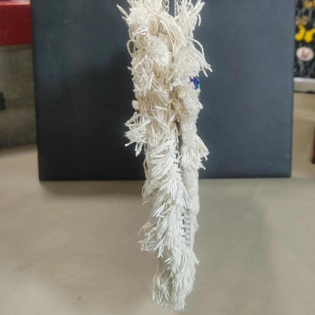 Circus By Sam Edelman Boho Fringe Crossbody Bag With Colorful Pom-Poms & Mirror - Image 9