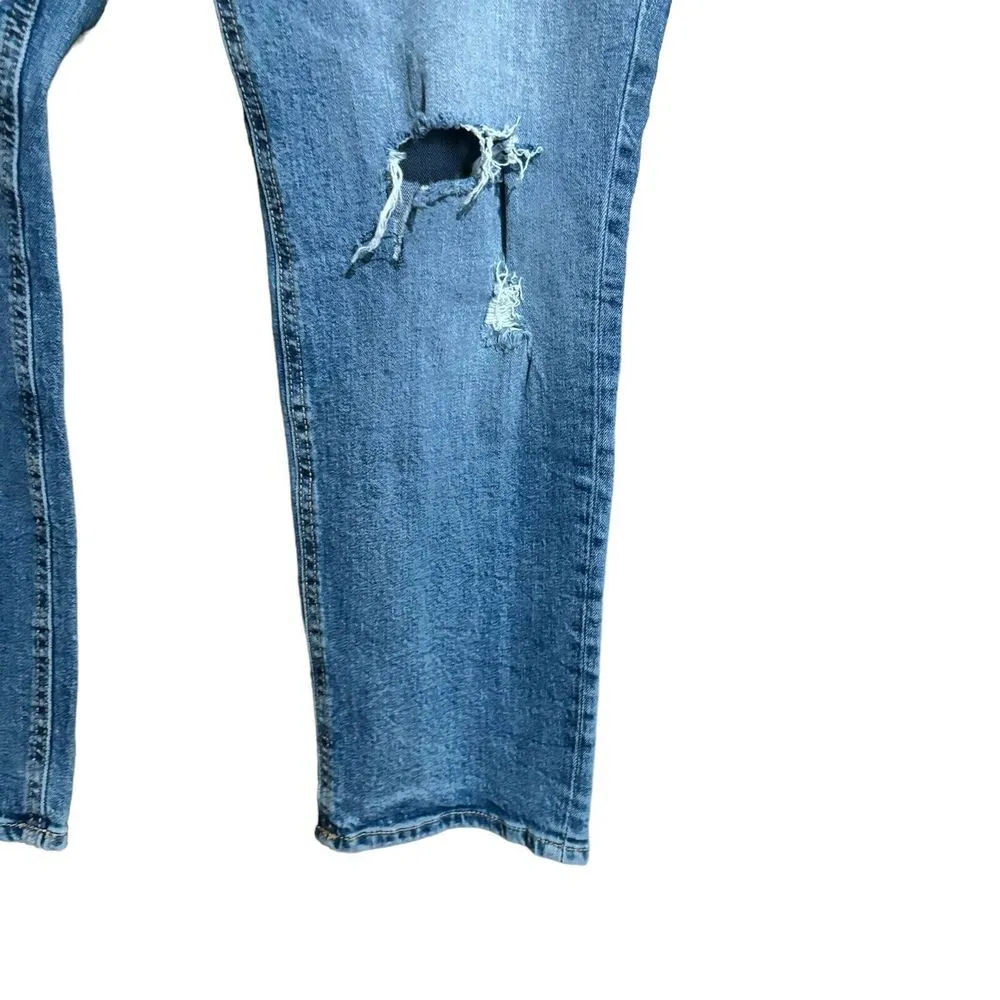 Old Navy Jeans Womens 14 Blue Boyfriend Straight Stretch Denim Bottoms - Image 4