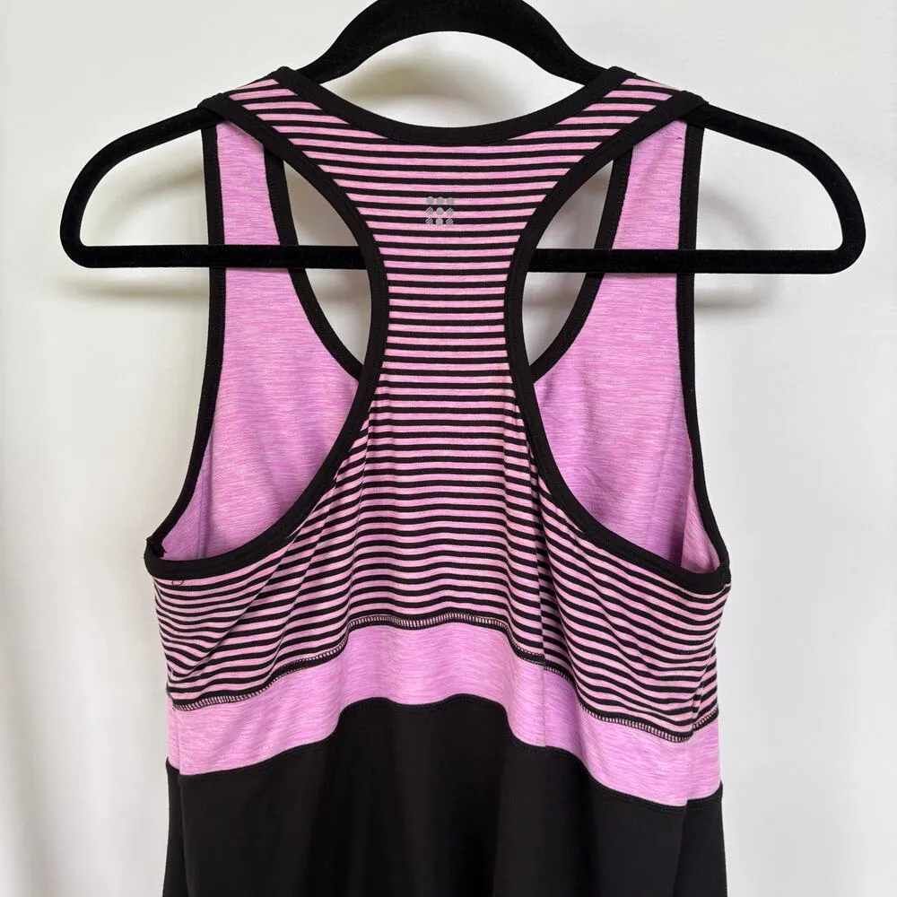 Title Nine Connelly Pink Tennis Pickleball Stripe Dress Athletic Racerback Large - Image 5