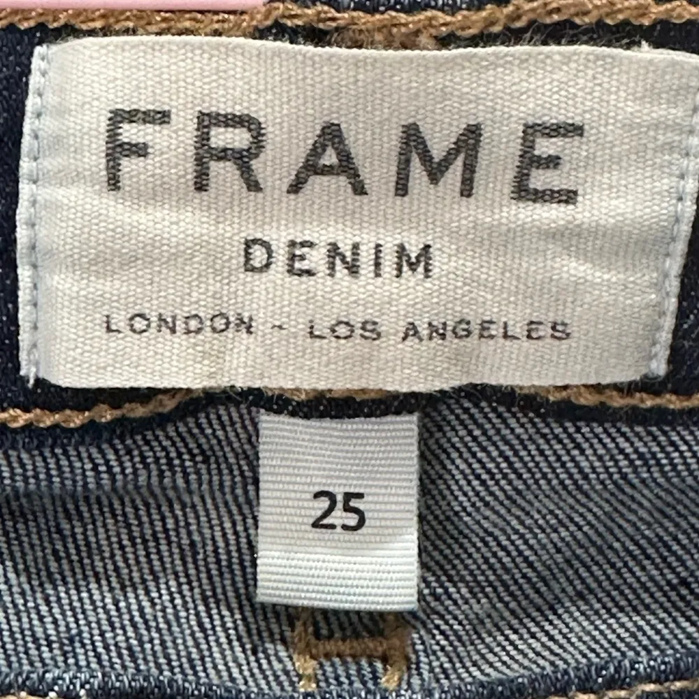 Frame Le Skinny De Jeanne Skinny Jeans Mid Rise Queens Way Dark Wash Blue 25 - Image 11