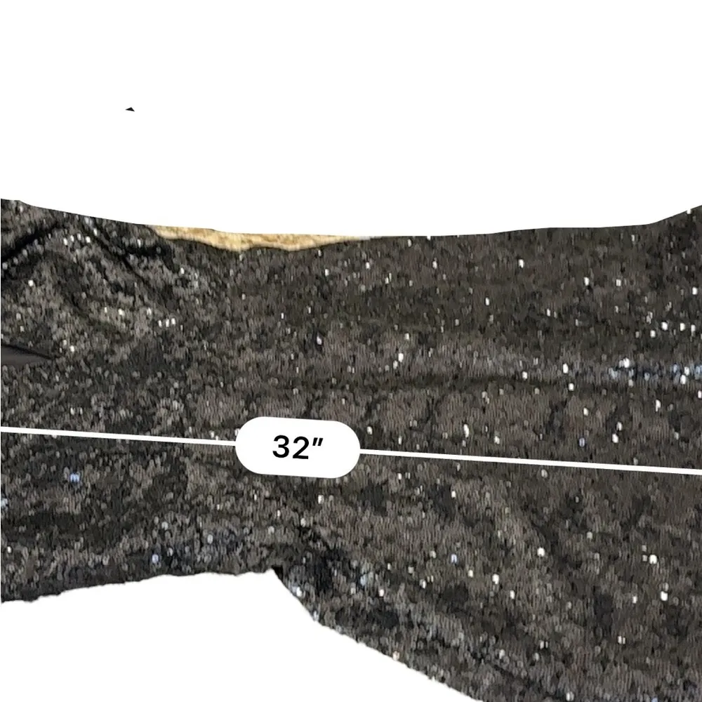 Kate Spade sequin dress black plunging neckline size 2 - Image 15